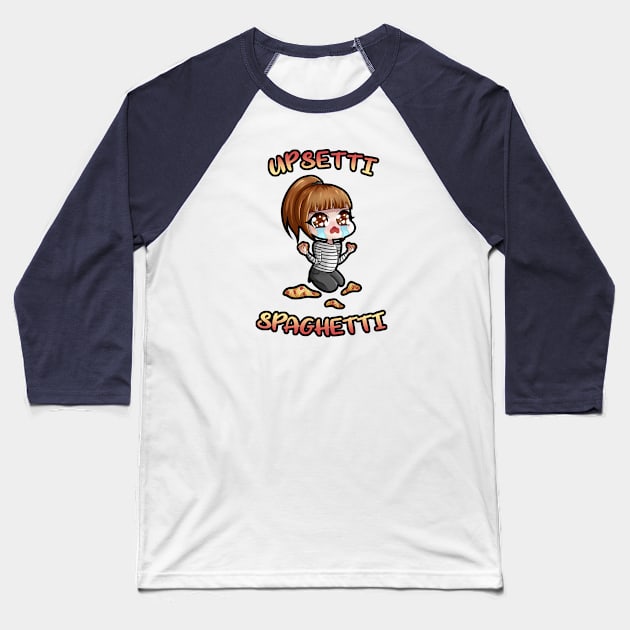 Upsetti Spaghetti Baseball T-Shirt by RaeRaeSenpai